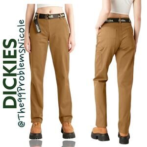 Dickies Relaxed Fit Brown Carpenter pants with Belt